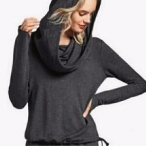 CAbi Recess Topper Drawstring Loungewear Hoodie Black S